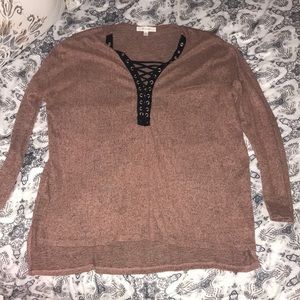 Lace Up Long Sleeve
